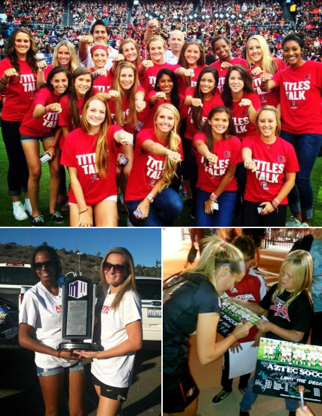 I played soccer for San Diego State University, where we won the Mountain West Conference multiple times and made it to the Sweet 16 my Sophomore year.